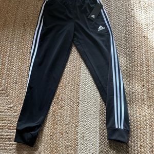 New with tags - Adidas Kids 3 stripe black track pant